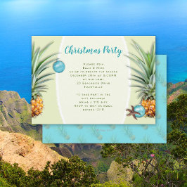 Ananas Tropical Julfestinladning Inbjudningar