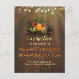 Ananas Tropical Luau Strand Sparadatum Meddelande Vykort