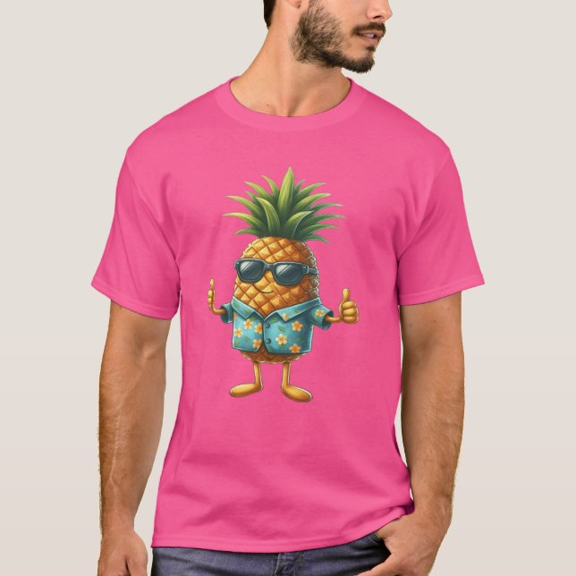 Ananas Tropical Sol Fruit Exotic 1 T Shirt (Framsida)