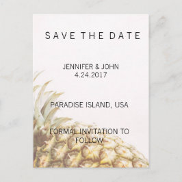 Ananas Tropicala Rädda Datum-kort Meddelande Vykort