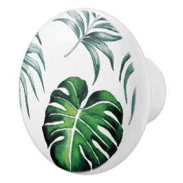 Ananas Tropisk Akvarell Djungel Palm Mönster Knopp