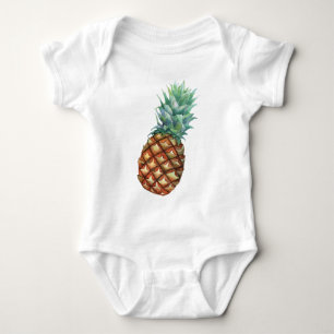 Ananas Tropisk Akvarell Djungel Palm Mönster T Shirt