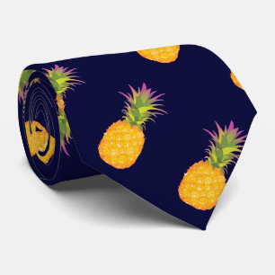 Ananas - tropisk blåttTie Slips
