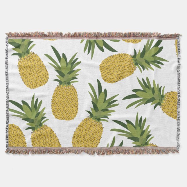 Ananas Tropiska fruktdesign Filt (Framsidan)