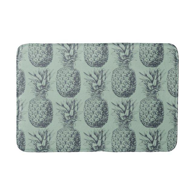 Ananas, tropiska frukter mönster-design badrumsmatta (Framsidan)