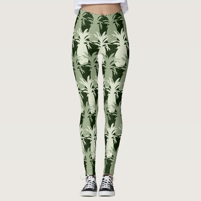 ANANAS TROPISKT MÖNSTER  LEGGINGS (Framsida)