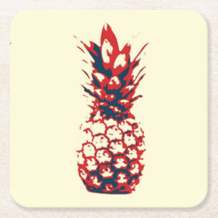 Ananas Underlägg Papper Kvadrat