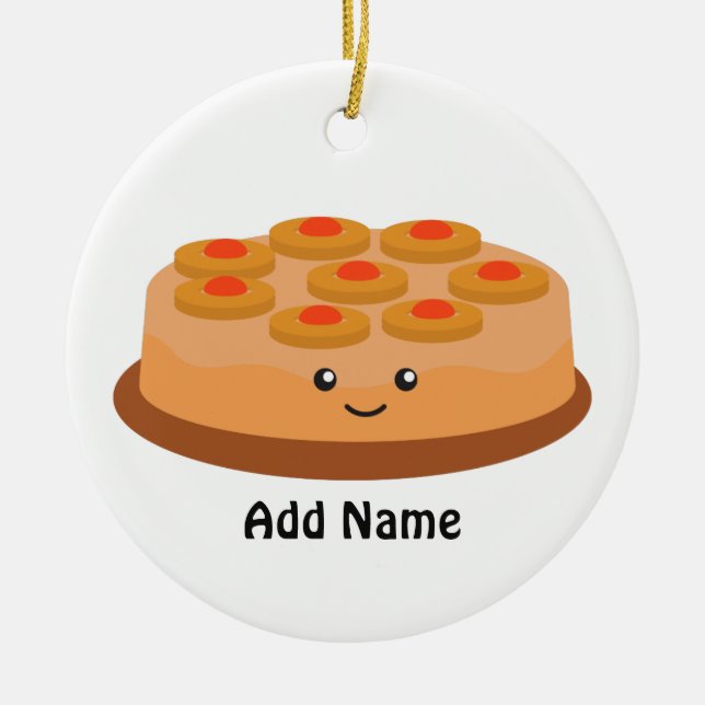 Ananas upp- och nedkummel julgransprydnad keramik (Framsidan)