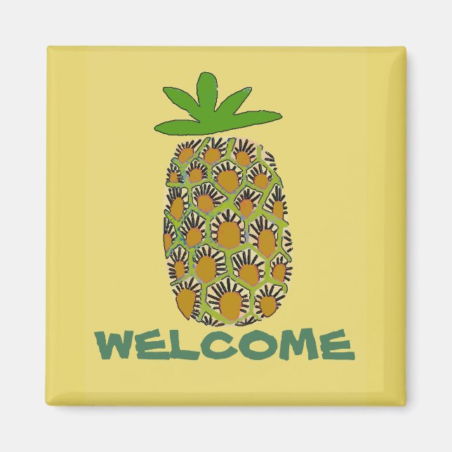 Ananas, Välkommen, redigera text Magnet (Framsidan)
