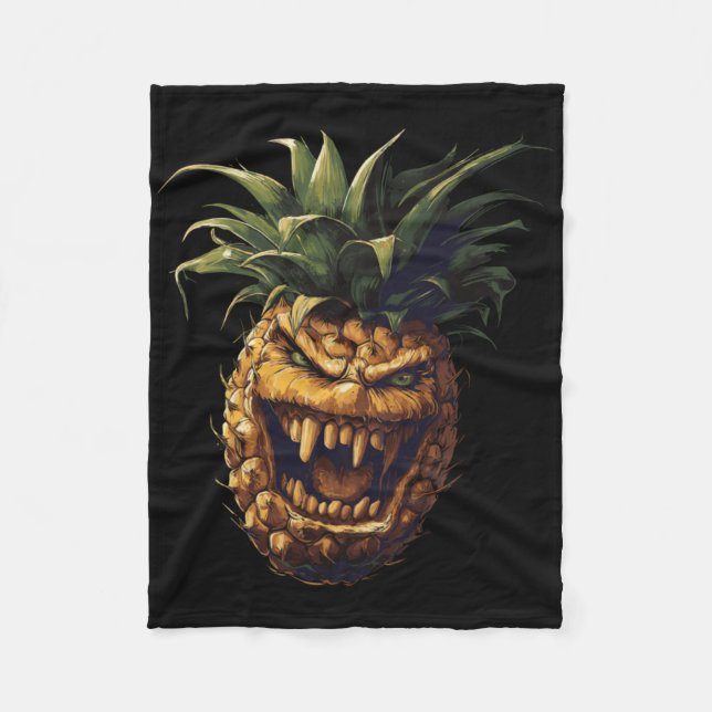 Ananas Vampire Sticker Fleecefilt (Framsidan)