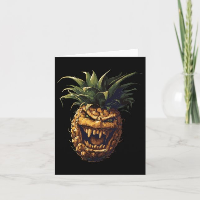 Ananas Vampire Sticker Kort (Framsida)