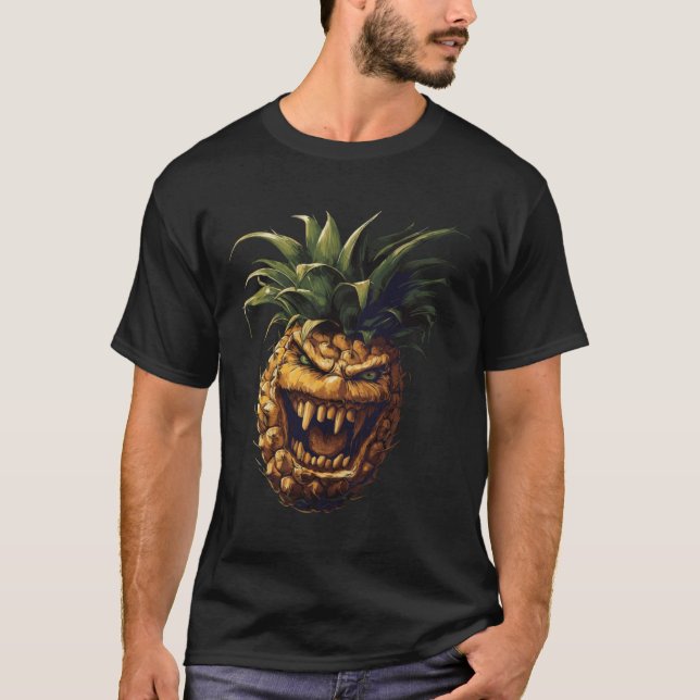 Ananas Vampire Sticker T Shirt (Framsida)