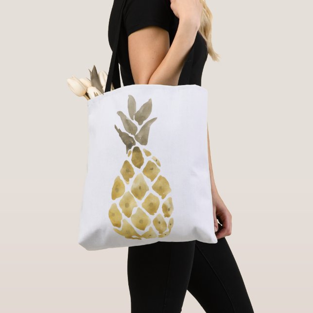 Ananas vattenfärg Enkel vattenfärg Tygkasse (Närbild)