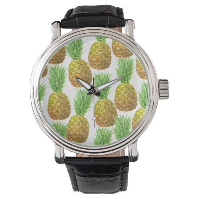 Ananas vattenfärg mönster armbandsur (Framsida)
