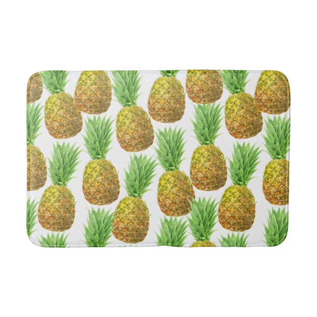 Ananas vattenfärg mönster badrumsmatta (Framsidan)