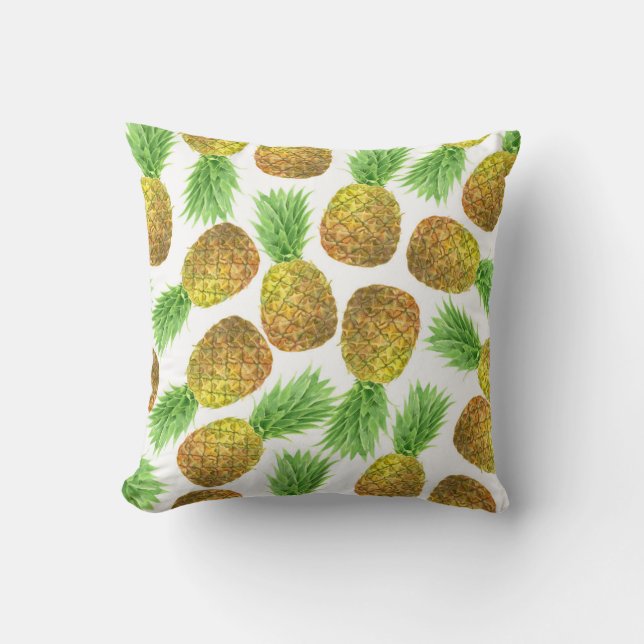 Ananas vattenfärg mönster kudde (Framsida)