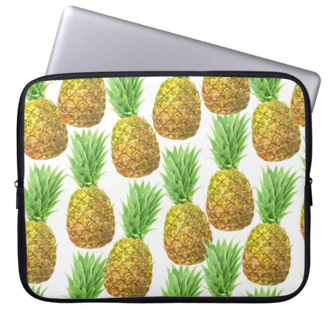 Ananas vattenfärg mönster laptop fodral (Framsidan)
