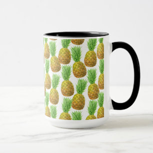 Ananas vattenfärg mönster mugg