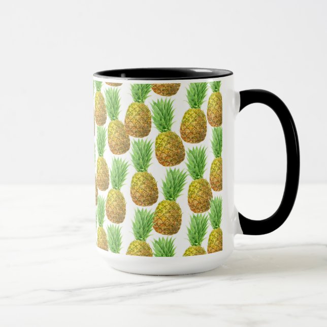 Ananas vattenfärg mönster mugg (Höger)