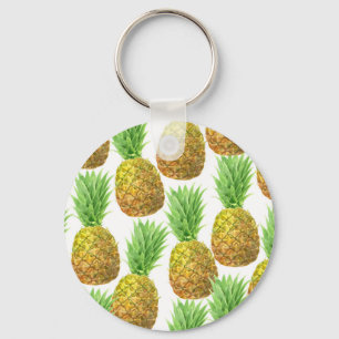 Ananas vattenfärg mönster nyckelring