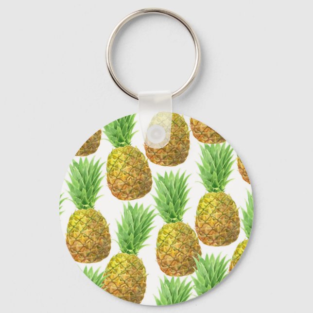 Ananas vattenfärg mönster nyckelring (Framsida)