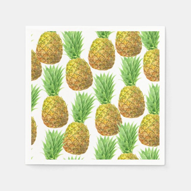 Ananas vattenfärg mönster pappersservett (Framsidan)