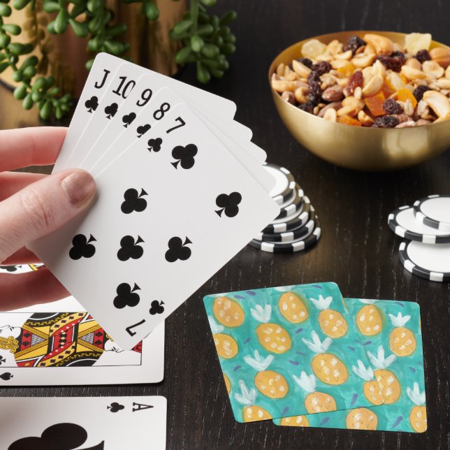 Ananas vattenfärg Skriv ut Casinokort (På plats)