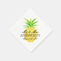 Ananas vattenfärg Tropical Bröllop