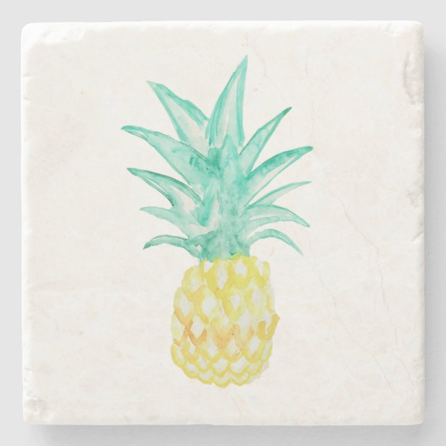 Ananas vattenfärgsmarkör Stone Underlägg (Framsidan)