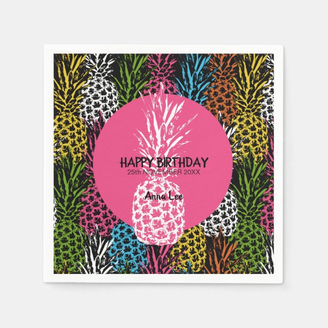 Ananas Vild och Söt Pappersservett (Framsidan)