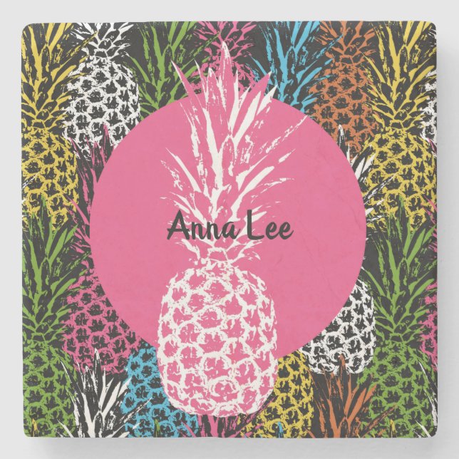 Ananas Vild och Söt Stenunderlägg (Framsidan)