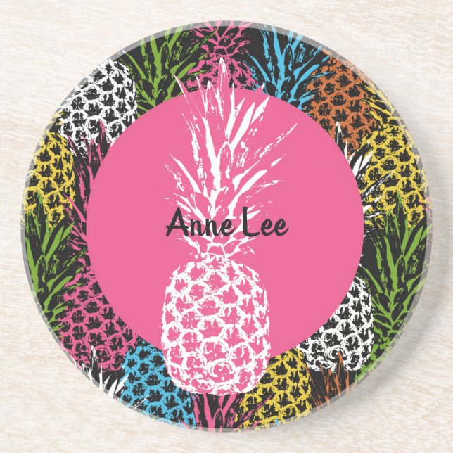 Ananas Vild och Söt Underlägg Sandsten (Framsidan)