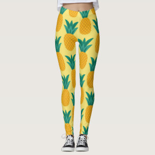 Ananas Vintage: Fruktfull Mönster-glädje. Leggings