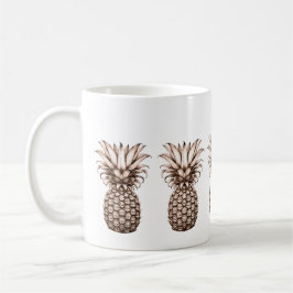 Ananas, vintage kaffemugg