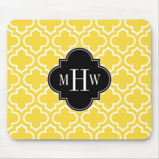 Ananas Wht Moroccan #6 Black 3 Initial Monogram Musmatta