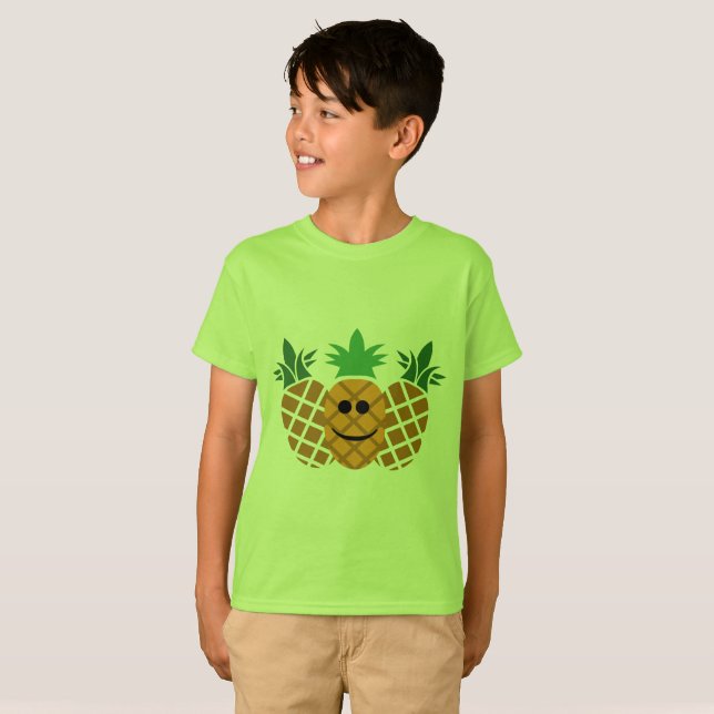 Ananasdesign - Barnhanes TAGLESS® T-Shirt (Hel framsida)
