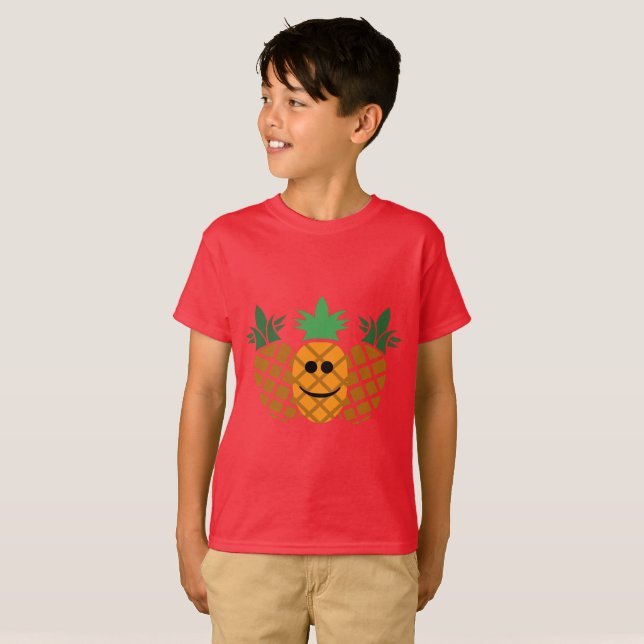 Ananasdesign - Barnhanes TAGLESS® T-Shirt (Hel framsida)