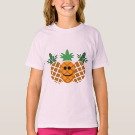 Ananasdesign för lycklig - flickors grundläggande t shirt
