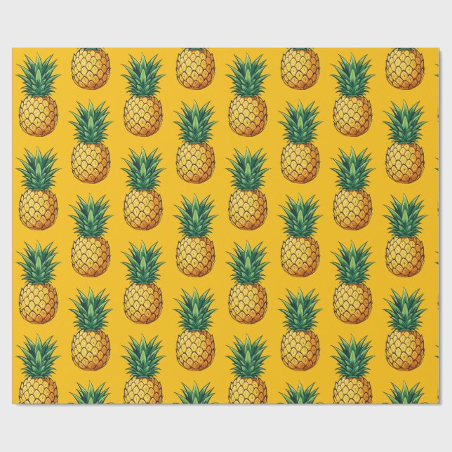 Ananasfrukt Presentpapper (Platt)