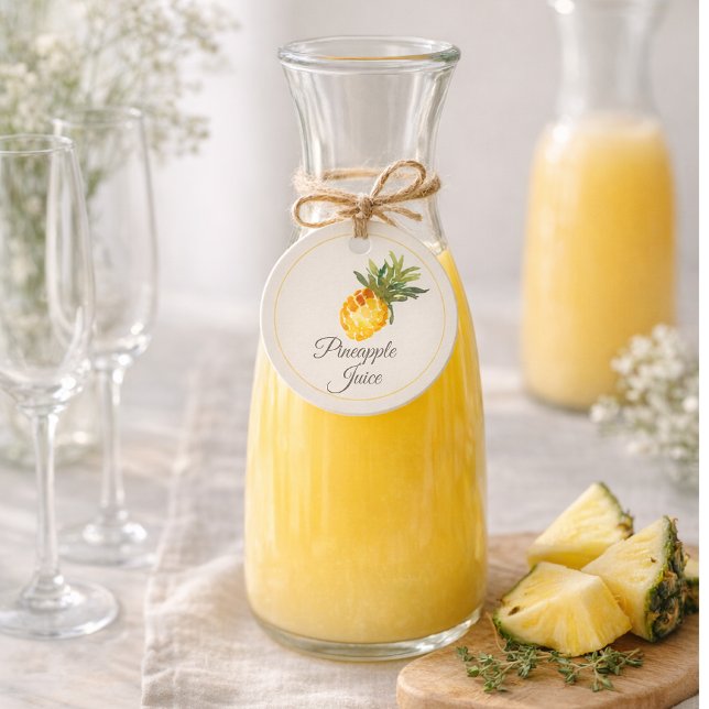 Ananasjuice Mimosa Barflaska Gåvor Etiketter (Skapare uppladdad)