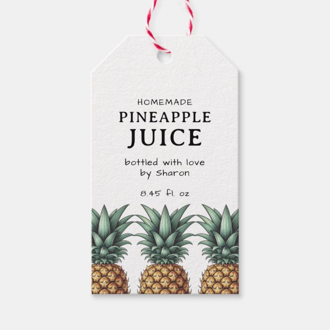 Ananasjuiceetikett Presentetikett (Framsidan)