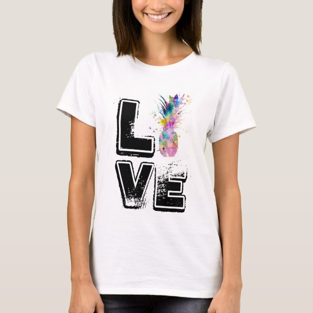 Ananaskärlek Tee Shirt (Framsida)