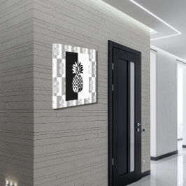 Ananaskonst | Modern svart och vitt Canvastryck