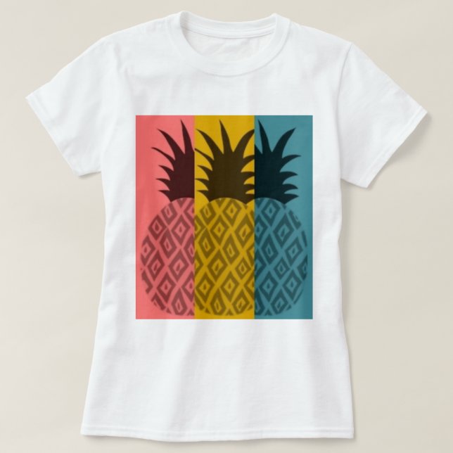 Ananaskvinna T-tröja Tee Shirt (Design framsida)