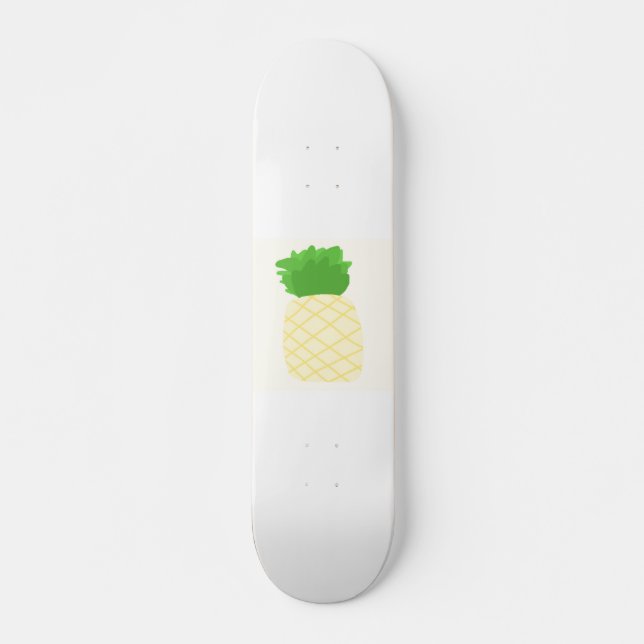 ananasmålning mini skateboard bräda 18,5 cm (Framsida)