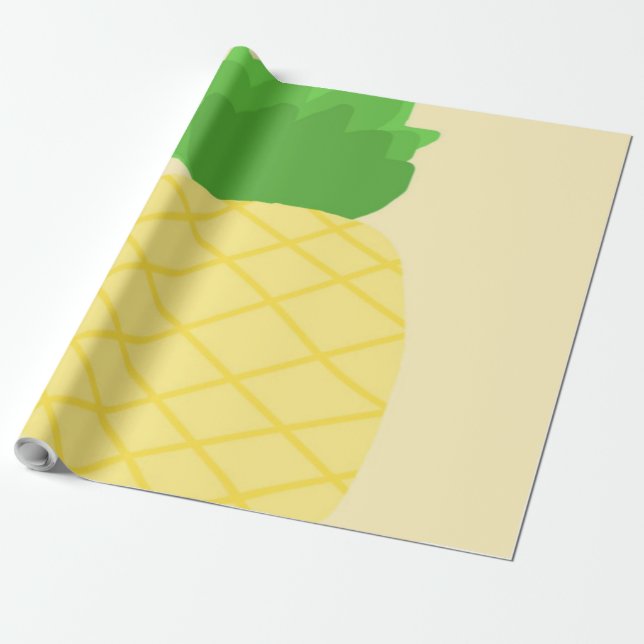 ananasmålning presentpapper (Utrullad)