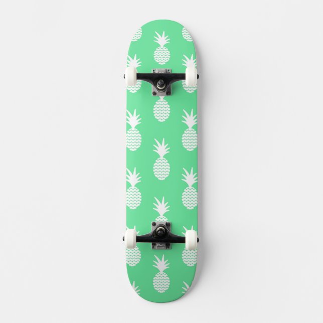 AnanasMintmönster Old School Skateboard Bräda 18 Cm (Framsida)