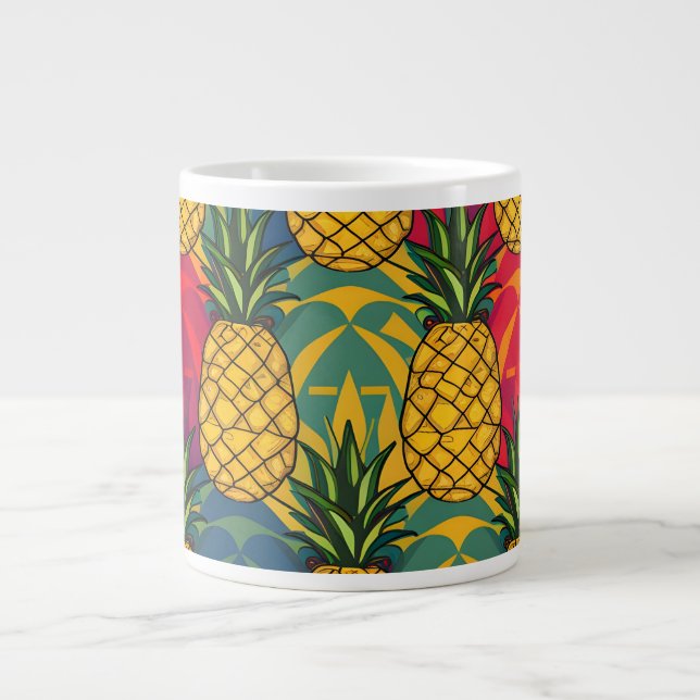 Ananasmönster  jumbo mugg (Framsidan)