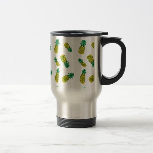 Ananasmönstertravel mug resemugg (Höger)