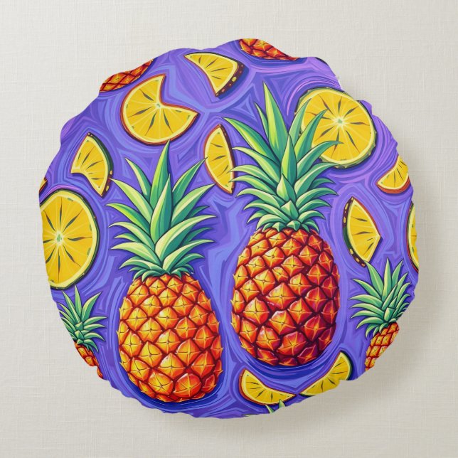 Ananaspop - Ananasimperium Rund Kudde (Baksidan)